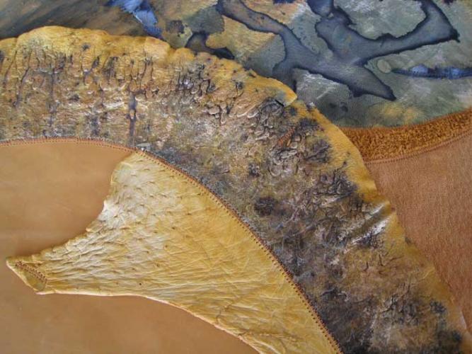 When the cartilage rips out of elephant ear in the splitting process it leaves incredible patterns.