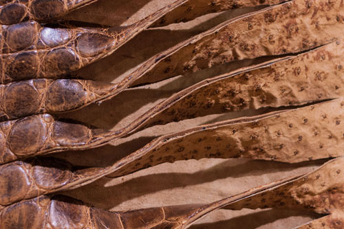The amazing textures of the unique leather artworks by Beatrix Bosch