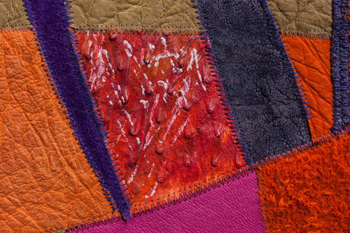 The amazing textures of the unique leather artworks by Beatrix Bosch