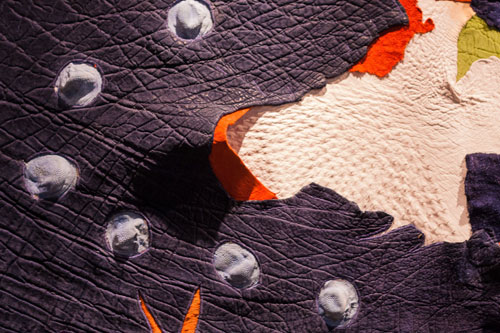 The amazing textures of the unique leather artworks by Beatrix Bosch