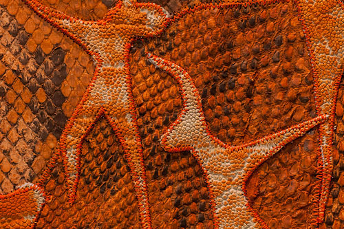 The amazing textures of the unique leather artworks by Beatrix Bosch